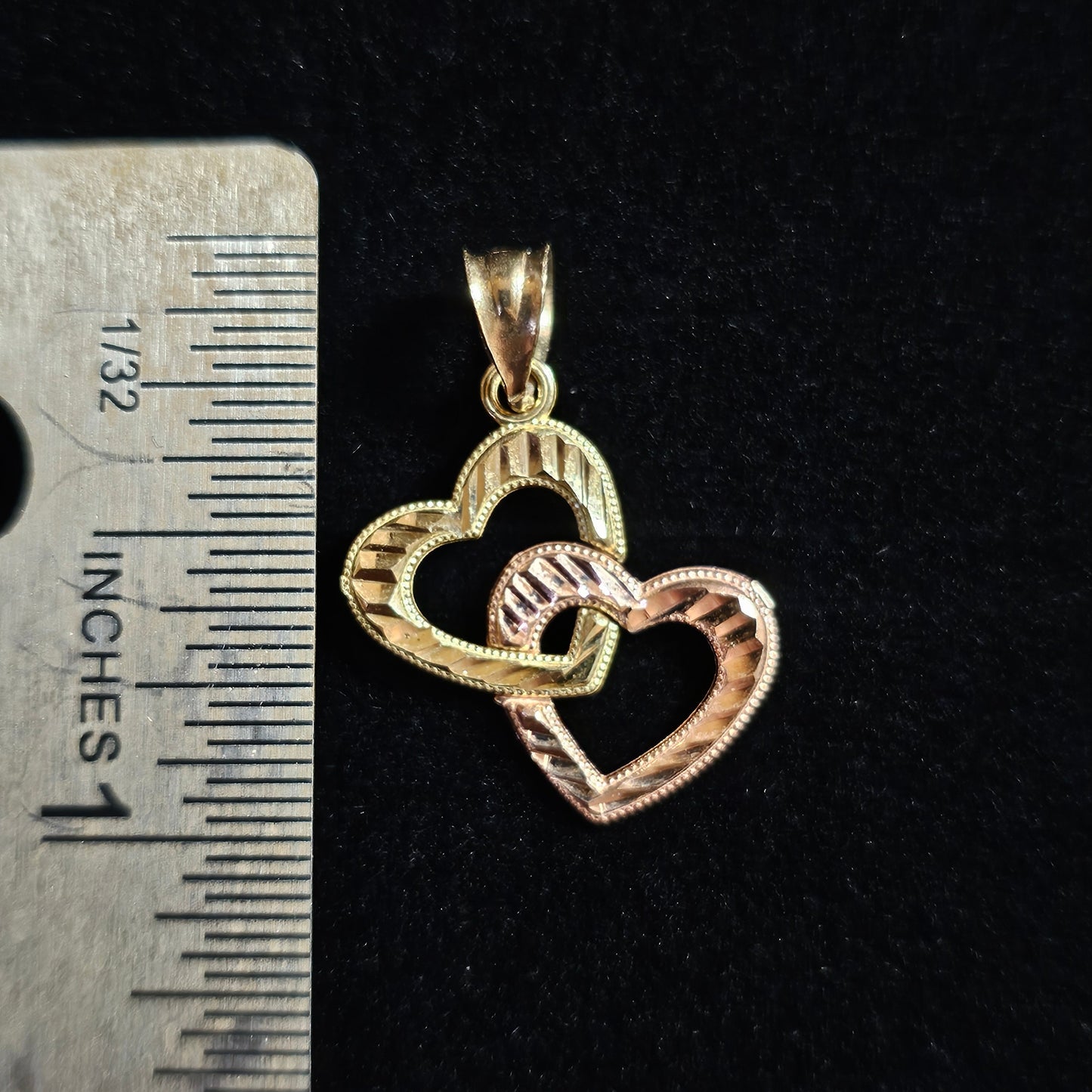 10k Hearts Yellow & Rose Gold