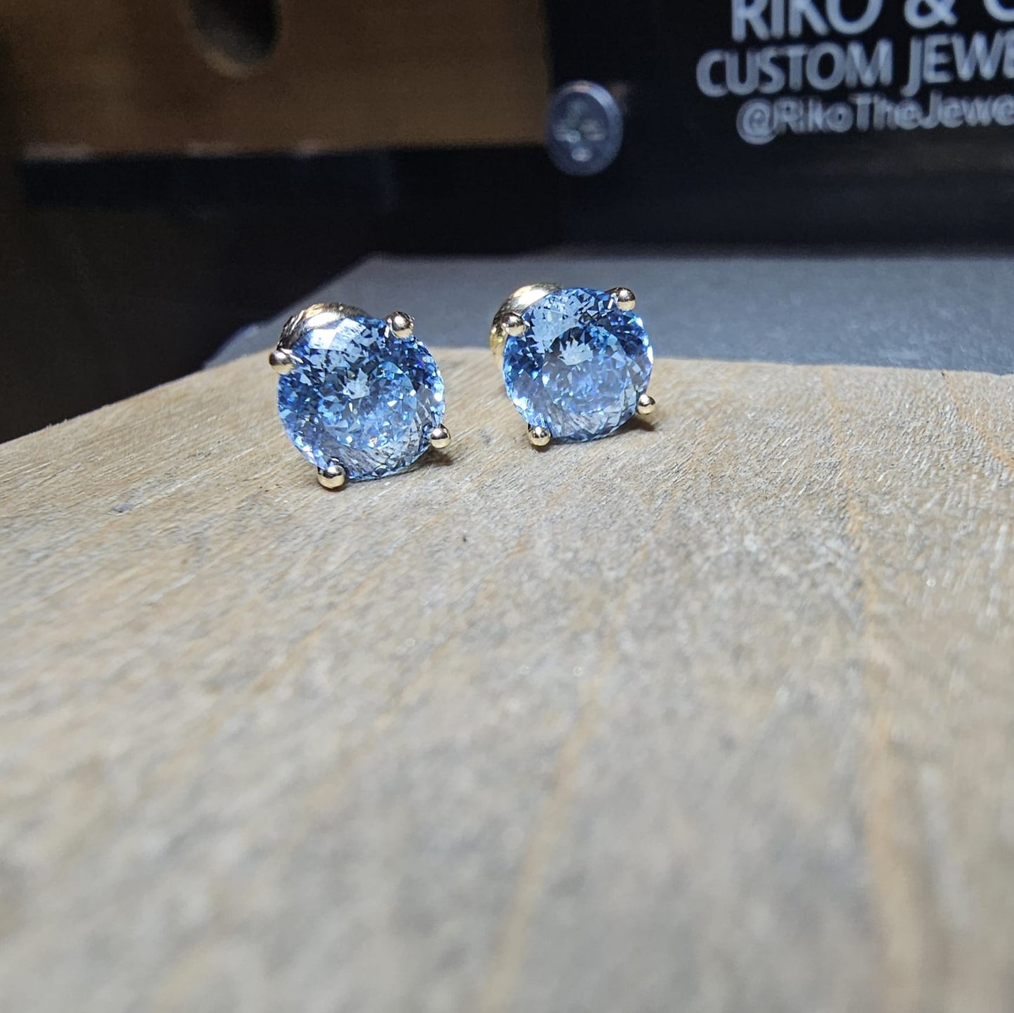 Galaxy Blue 2 Carat Studs
