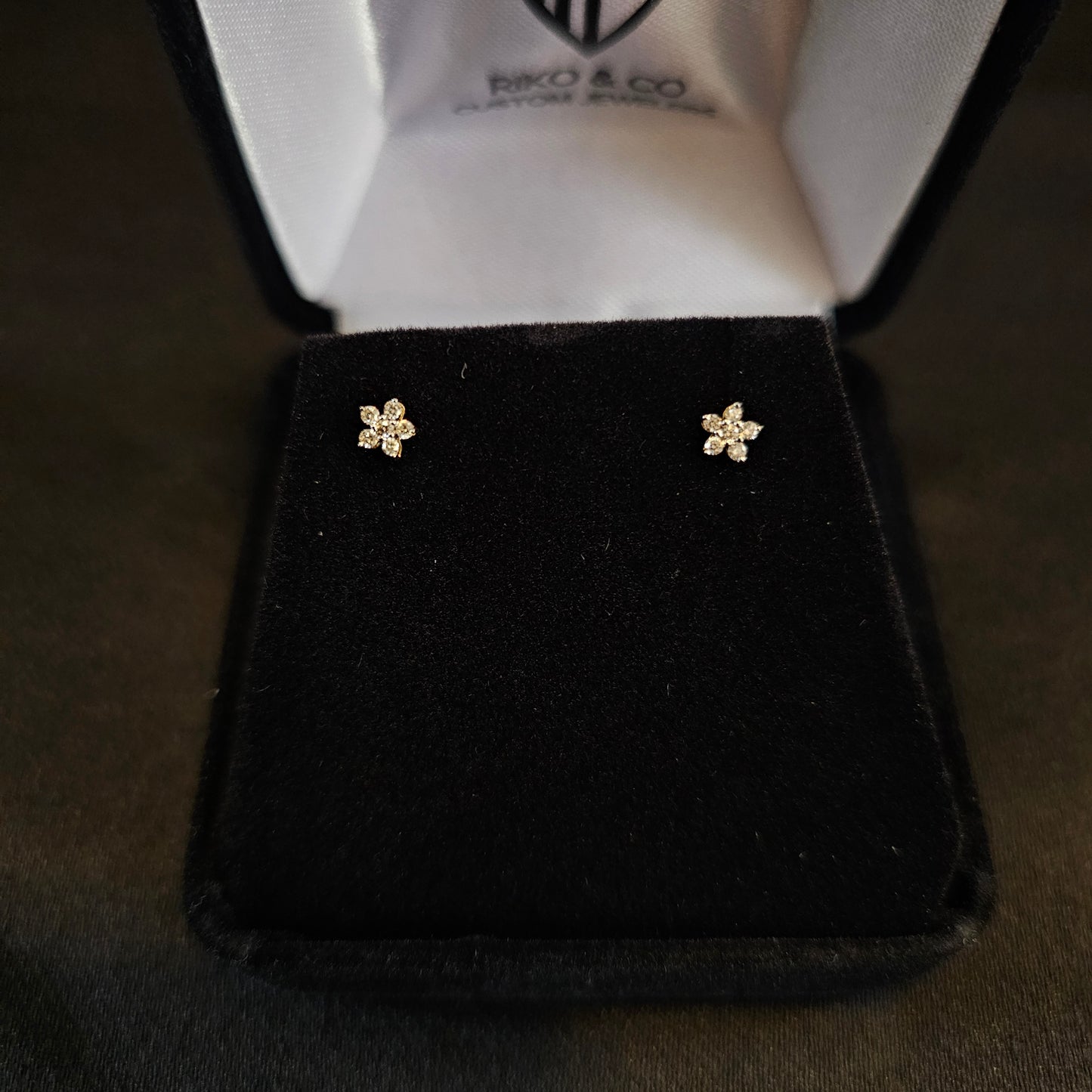 5 Natural Diamond 10k Earrings