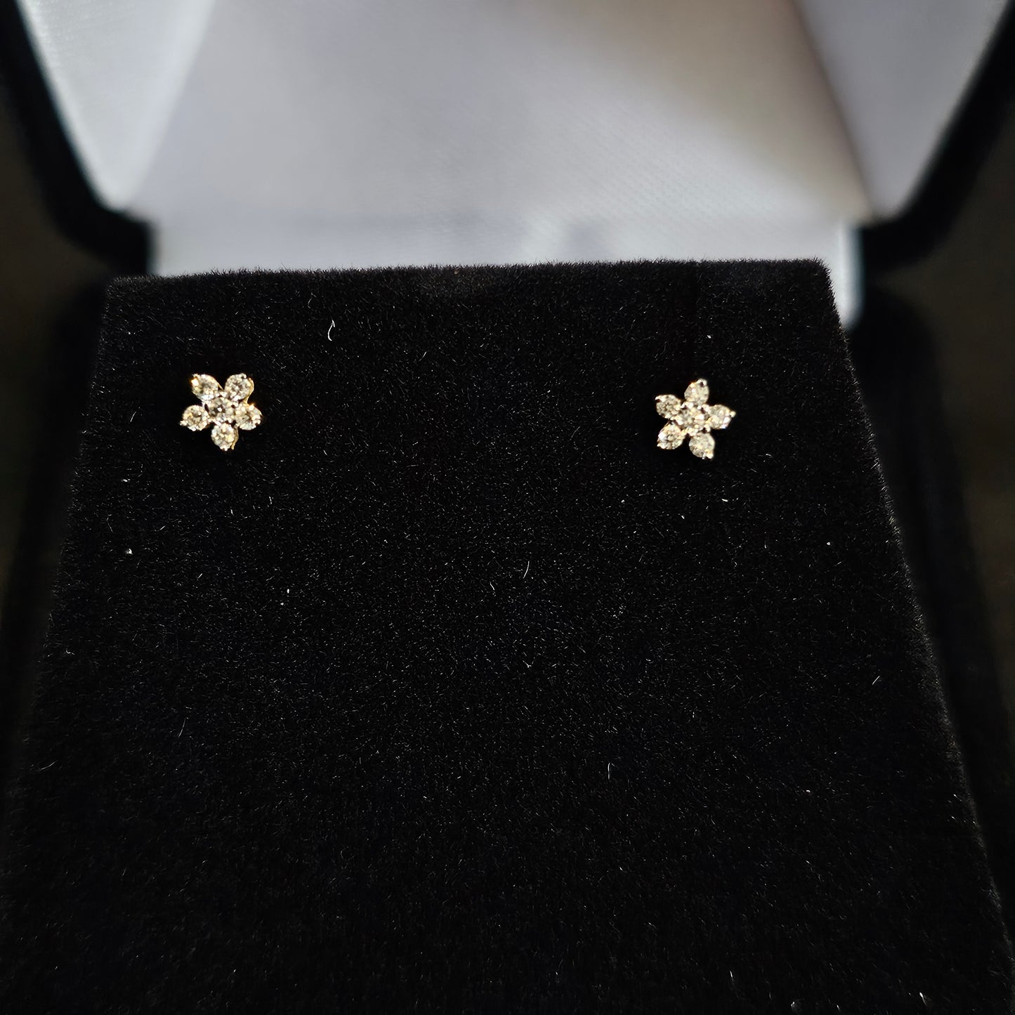5 Natural Diamond 10k Earrings