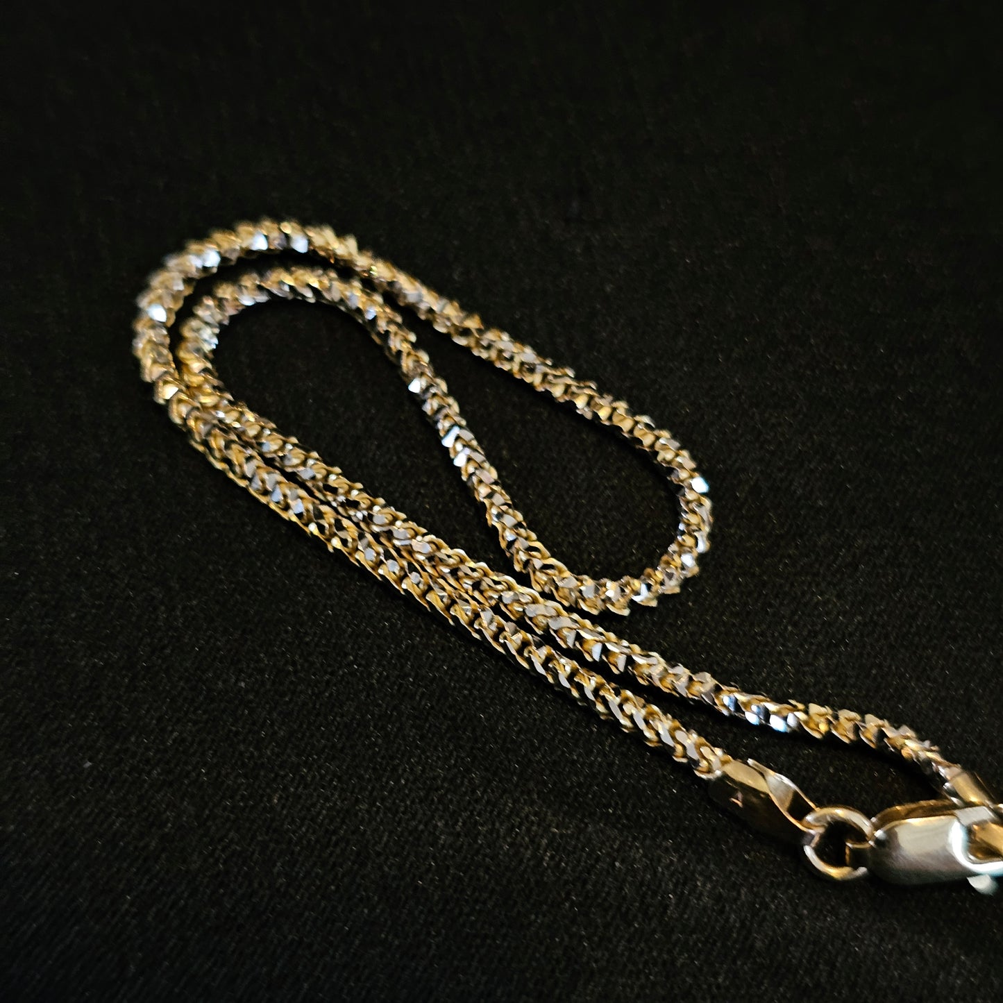 8" 10k Solid Franco Link W/ Diamond Cut
