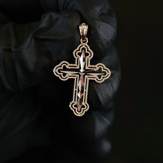 Cross w/ Diamond Cut 10k