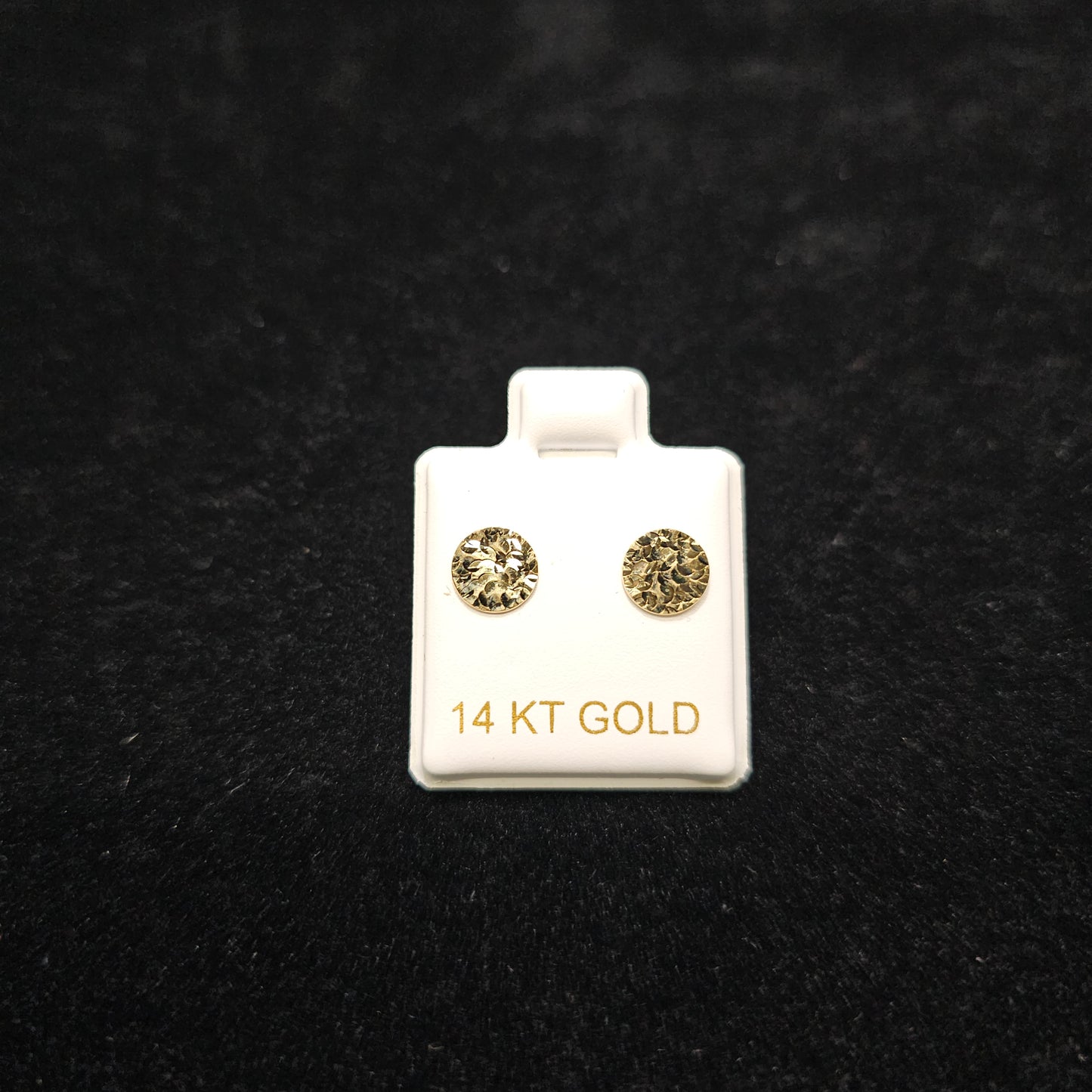 14k Confetti Diamond Cut Studs