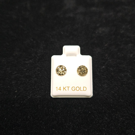 14k Confetti Diamond Cut Studs