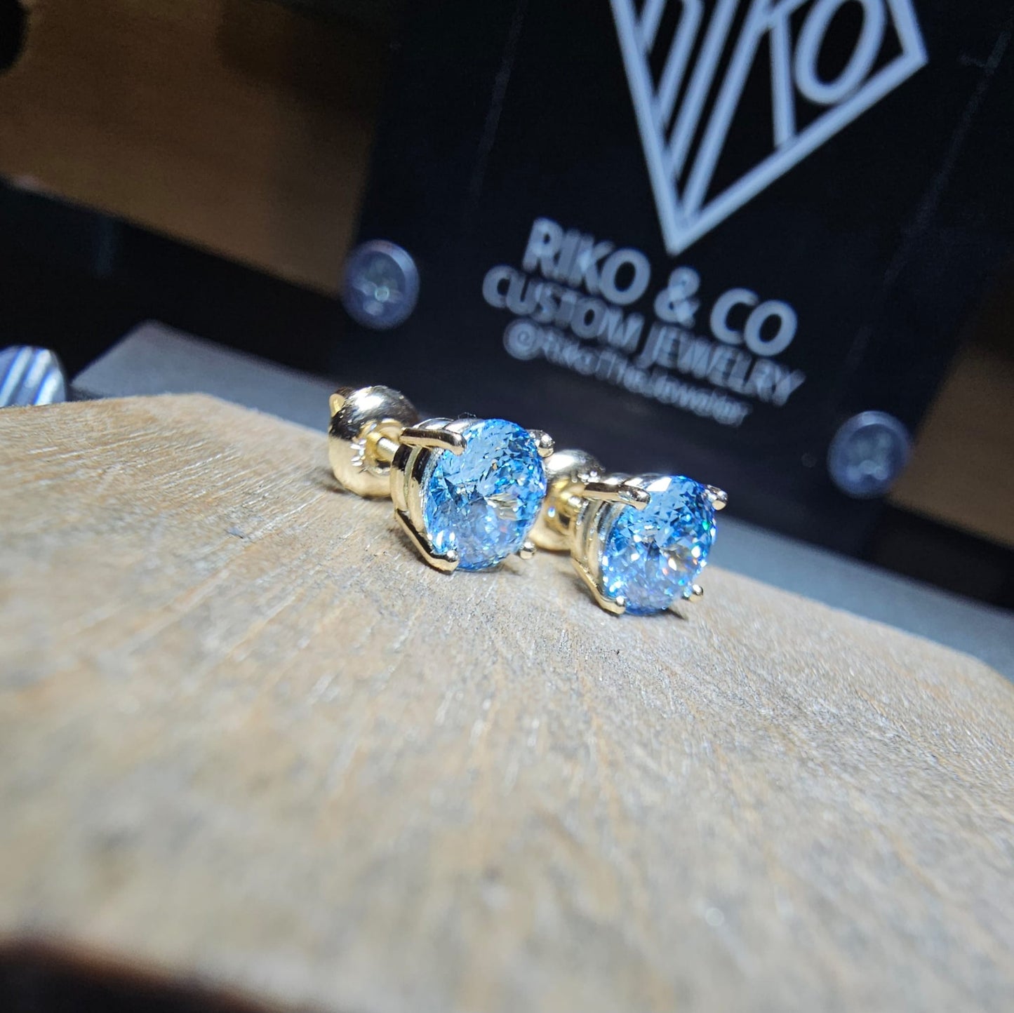 Galaxy Blue 2 Carat Studs